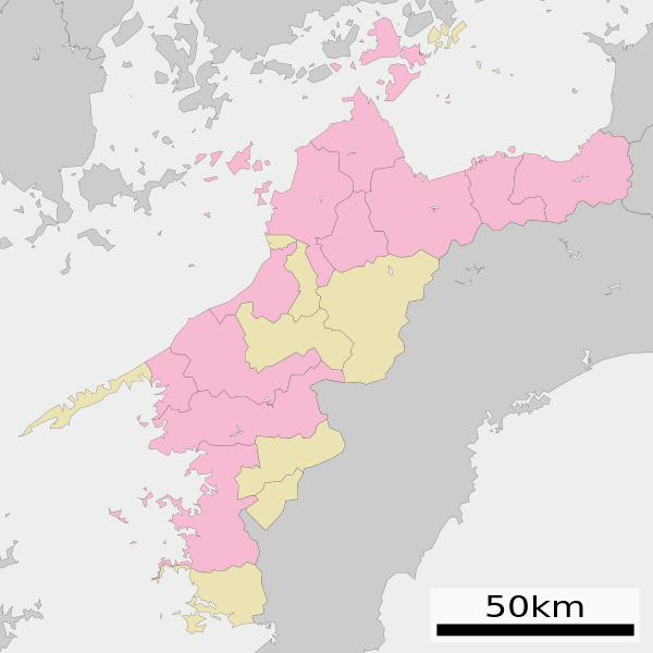 ملف:Map of Ehime Prefecture Ja.svg