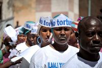 مناسبة فنية بمناسبة يوم حقوق الإنسان التي أقيمت أمام سجن مقديشو المركزي في الصومال.jpg
