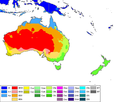 خريطة كوپن لأستراليا/اوقيانوسيا.