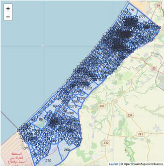 Gaza Strip numbered zones, 2023 Israel-Hamas War.jpg