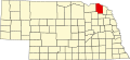 State map highlighting Cedar County