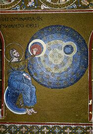 Creation of the Sun, Moon, and Stars mosaic (12th century), Monreale Cathedral