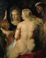 Venus at a Mirror, Peter Paul Rubens, 1615. In the 17th century, fleshier bodies were idealized.[111]