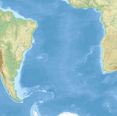 Location map South Atlantic