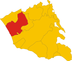 Vittoria within the Province of Ragusa