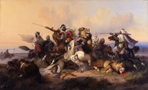 Raden Saleh - The Lion hunt (1841).jpg