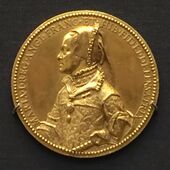 Gold medal of Queen Mary I of England, 1554, Jacopo da Trezzo