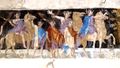 Fresco of Macedonian soldiers