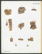 Pl. 8, Verso - A: Fragment similar to the month busts. B: Two unknown men C: Mary with Jesus in her lap D: Unknown saint E: Head of St. John. F-M: Indefinite.