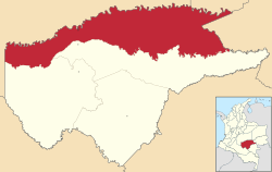 موقع بلدية وبلدة سان خوسيه دل غواڤيارى في محافظة گواڤيارى في كولومبيا.