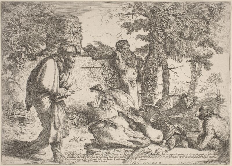 ملف:Giovanni Benedetto Castiglione, Diogenes Searching for an Honest Man, 1640-1647, NGA 98192.jpg