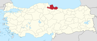 موقع محافظة سمسون في تركيا