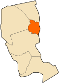 موقع بلدية إن أميناس في ولاية إليزي.