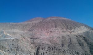 جبل جيس، أعلى جبل في الإمارات العربية المتحدة، بالقرب من رأس الخيمة.