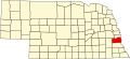 State map highlighting Cass County