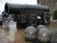 Mons Meg with its 50 cm caliber cannonballs