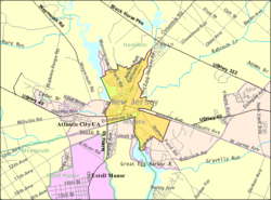خريطة مكتب التعداد لمايز لاندنگ، نيوجرزي.