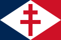 Ensign using by the French aircraft carrier Charles de Gaulle (R91)