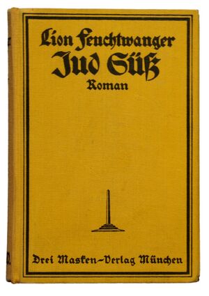 cover of Lion Feuchtwanger's 1925 novel,Jud Süß