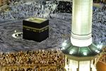 Thousands of Muslims circle the Kaaba inside the Grand Mosque in Islam's holiest city of Mecca, taking part in dawn (fajir) prayers on August 29, 2010. (AMER HILABI/AFP/Getty Images)