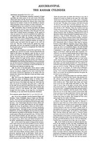Translation of the first column by Luckenbill: Introduction and First Campaign of Egypt.[9]