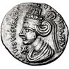 The portrait of Musa of Parthia on the reverse of a drachm, Ecbatana mint.jpg