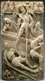 15th century Nottingham alabaster panel of the Resurrection of Christ