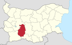 موقع محافظة پازارجيك في بلغاريا