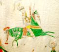 Detail of ledger painting on muslin by Silver Horn (1860-1940), ca. 1880, Oklahoma History Center