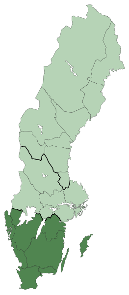 ملف:Sverigekarta-Landsdelar Götaland.svg