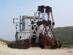 The excavator of a Yukon dredge.
