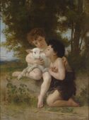 أطفال مع الحمل (1879)