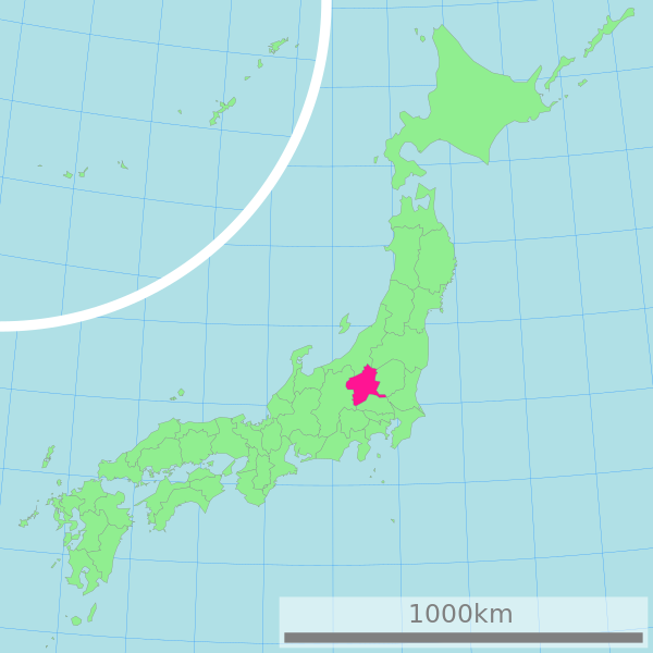 ملف:Map of Japan with highlight on 10 Gunma prefecture.svg