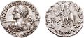 Bilingual coin of Indo-Greek king Antialcidas (105–95 BC)