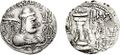 Silver drachm of Mihirakula