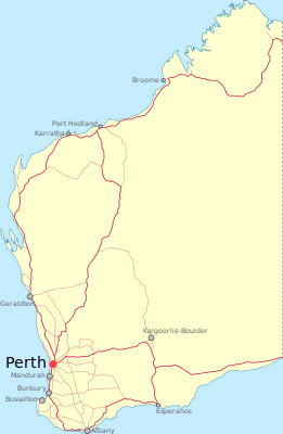 Location map Australia Western Australia