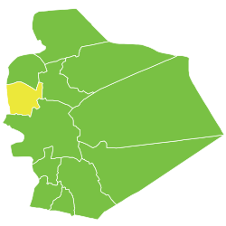 موقع ناحية المزرعة في محافظة السويداء.