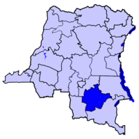 خريطة جمهورية الكونغو الديمقراطية موضحا عليها Haut-Lomami