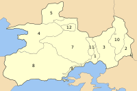 Location of أتيكا الغربية West Attica بلديات المحافظة