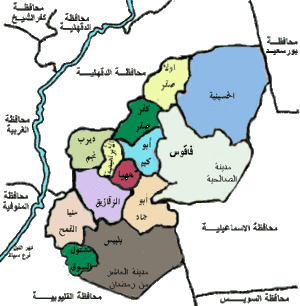 خريطة مركز منيا القمح.
