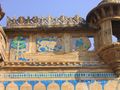 Beautiful Chinese hand craft work on the walls of Gwalior Fort