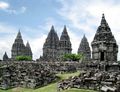 The Prambanan temple complex dedicated to Trimurti Hindu gods