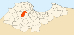 موقع بلدية العاشور في ولاية الجزائر