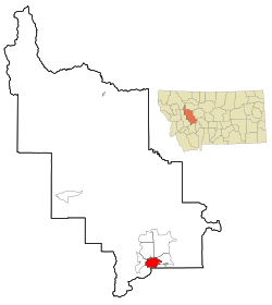 Location within Lewis and Clark County, Montana