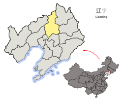 موقع محافظة Shenyang Prefecture داخل لياوننگ