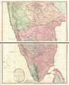 خريطة لشبه الجزيرة الهندية وسيلان عام 1800.
