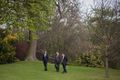 President Obama walks the grounds at Winfield House in London with Gibbs (right). (4/1/09)