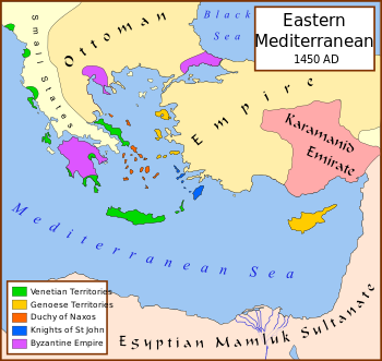 شرق المتوسط، سنة 1450