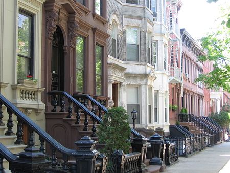 Row houses in Brooklyn, Kings County, New York, the ninth-most populous county in the United States.