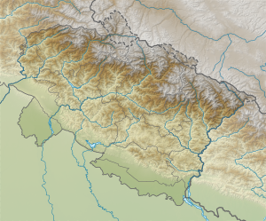 Uttarakhand Relief Map